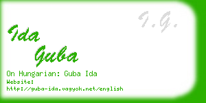 ida guba business card